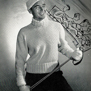 Vintage Knitting Pattern Book 1960s Men&#39;s Sweater Patterns PDF Instant Digital Download 18 Patterns to Knit e-Book
