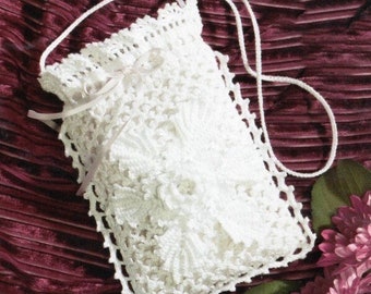 Vintage Crochet Pattern Mini Blossom Bridal Bag Bride Purse PDF Instant Digital Download First Dance Money Holder