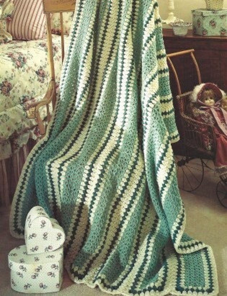 Vintage Mile a Minute Crochet Pattern Nostalgic Throw Blanket - Etsy