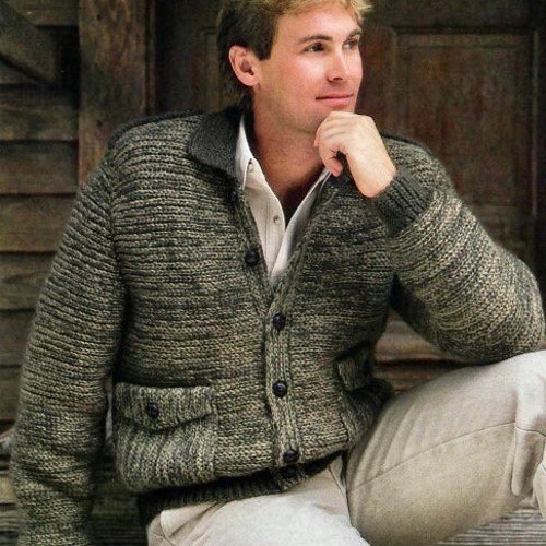 INSTANT DOWNLOAD PDF Knitting Pattern for Men's Sweater - Etsy