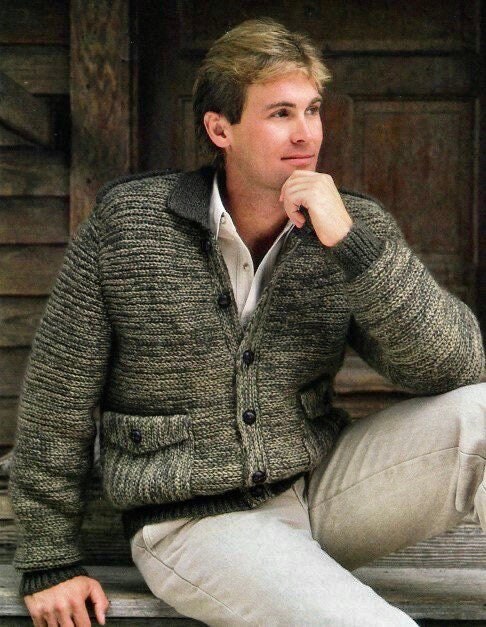 80s Mens Cardigan - Etsy 80s Mens Cardigan - Etsy