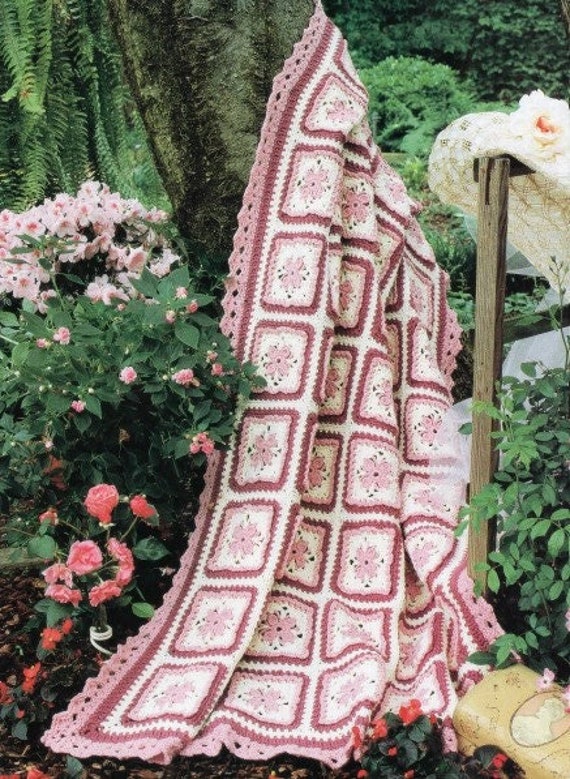 28 Vintage Rose Crochet Patterns: Add Old-World Charm to Your Creations 14 Vintage Crochet Pattern Beautiful Rose Granny Square