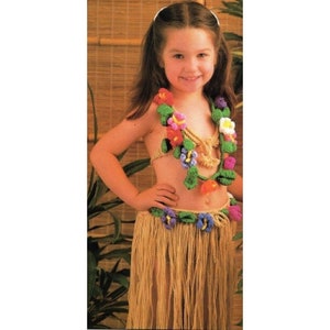 Hawaiian Luau Party Grass Skirt Coconut Bra Lei 5pc Hula Girl Costume, Adult