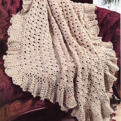 Vintage Crochet Pattern Heirloom Victorian Lace Afghan Blanket Etsy UK
