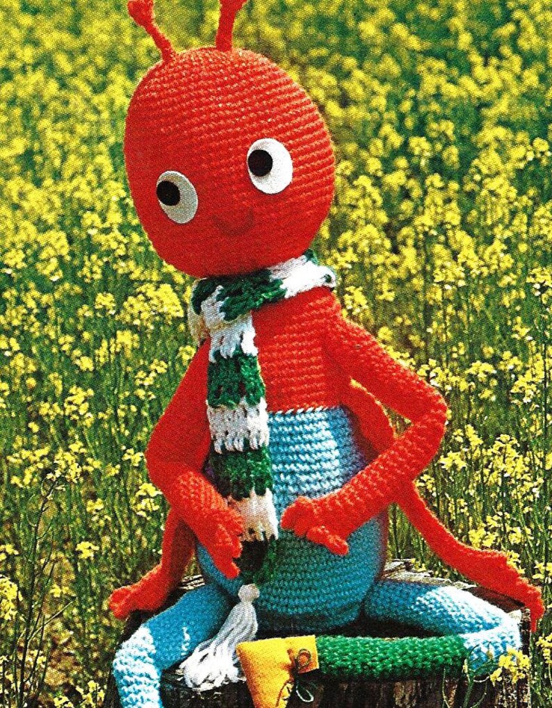 Vintage Crochet Pattern Amigurumi Cricket Doll Toy Stuffed Etsy Australia