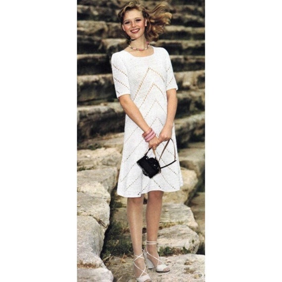 white christmas dresses White Open Knit Crochet Maternity Midi Dress – PinkBlush main image 0
