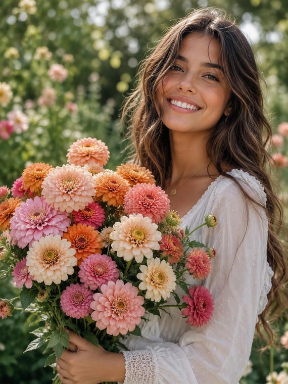 50 + Mixed Double Zinnia Seeds | Zinnia elegans | Cottage Garden Favorite, Easy to Grow | Long Blooming, Pollinator Friendly| Cut Flower
