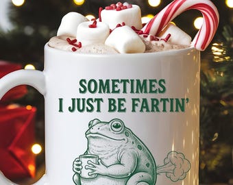 Funny Frog Coffee Mug, Meme Gag Gift, Weirdcore Quirky Drinkware