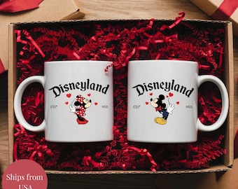 Taza personalizada con nombre de Mickey y Minnie, taza personalizada de Disney, taza de Disney para maestra y enfermera, regalo navideño, regalo para amantes del café, recuerdo de Disney