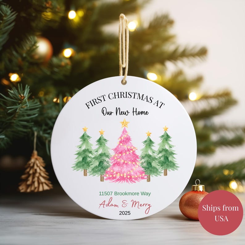 Our New Home Personalized Wood Key Ornament