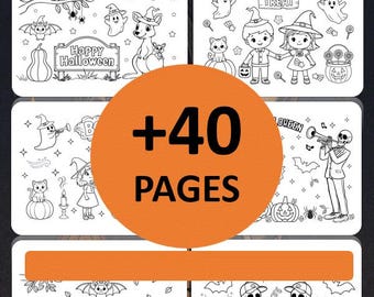 Halloween Coloring Pages Printable Halloween Coloring Book, Cute Halloween Coloring Pages For Kids Halloween Activity Spooky Coloring Sheets