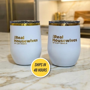 Custom Real Housewives 12oz Tumbler, Personalized Engraved Wine Tumbler Cup,Real Housewives Gifts,Housewives Party, Real Moms Of, Customized