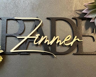 Bathroom | Lettering | 3D | Toilet | Wood | Wall decoration | Door decoration | Decoration | WC | Guest | Bath | Sign | Gifts