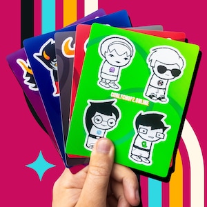 Adesivi per laptop in vinile impermeabile con sprite di Homestuck, Beta Kids, Alpha Kids, Trolls.