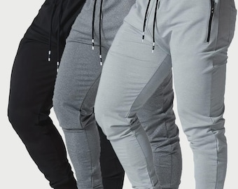 Pantalones y shorts deportivos para hombre con detalles de cremallera, absorbentes de sudor, paquete de (2/3)