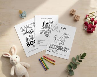 Babyshower-abc-boekactiviteit: door een leraar gemaakte aandenken (digitale download)
