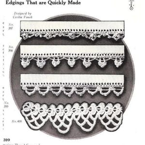 Crochet Edging PDF Pattern Vintage 1925 Instant Download