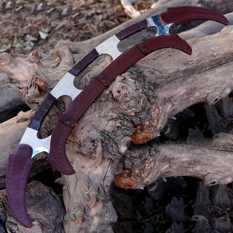 Handmade Klingon Bat'leth Steel Replica, Star Trek Prop With Leather ...