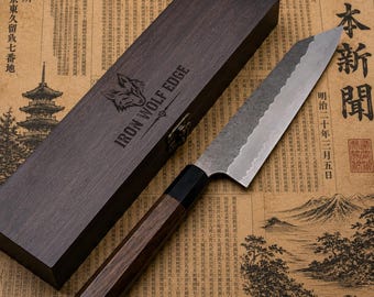 Cuchillo de chef artesanal de primera calidad / Cuchillo Gyuto de acero forjado al estilo japonés / Regalo de cubertería de cocina profesional.