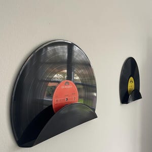 Vinyl Record Display, Custom Upcycled Wall Shelf with Personalized Lettering