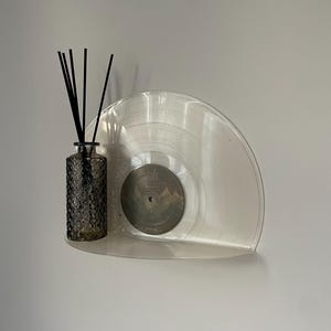Mensola da parete in vinile - Solstafir - Decorazione con dischi riciclati, mensola galleggiante retrò fatta a mano