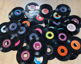 Dischi LP singoli vintage per progetti fai-da-te - Arte, progetti e decorazioni per la casa con vinile riciclato