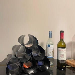 Custom Vinyl Wine Rack Handmade Home Decor Record