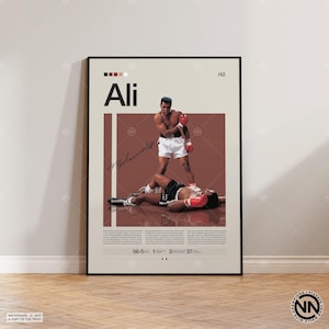 Mohammed Ali Poster, Boxing Poster, Sports Poster, Boxing Wall Art, Mid-Century Modern, Motivational Poster, Sports Bedroom Posters