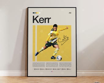 Póster de Sam Kerr, Póster de las Matildas, Regalos de fútbol, Póster deportivo, Póster de jugador de fútbol, Arte mural de fútbol, Pósteres deportivos para dormitorio