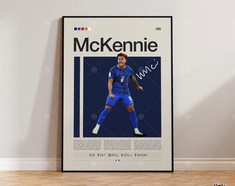 Weston McKennie Poster, USMNT Poster, Soccer Gifts, Sports Poster, Football Player Poster, Soccer Wall Art, Sports Bedroom Posters