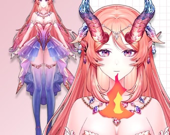 Modelo Vtuber Live2D prediseñado: listo para usar, compatible con VTubeStudio
