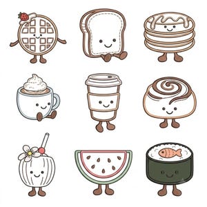 Jellycat Eten en Drinken Borduurpictogrammen, Pluche Dessert Mini Ontwerpen (DST, PES)