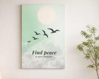 Calm Minimalist Wall Art, Scandinavian Canvas Print, Neutral Living Room Decor, 16x24 Ready to Hang Wall Art, Modern Home Aesthetic