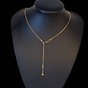 18K Solid Yellow Gold Chain 18 inches - Length adjustable