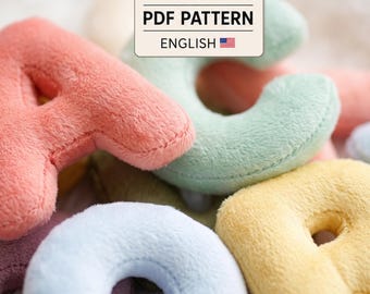 Plush Alphabet Name Sign PDF Pattern, Hospital Nursery Decor Door Hanger (PDF Download)