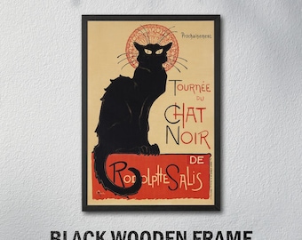 N・Tarkhoff、Le Chat noir、希少画集より、新品額装付 Le Chat Noir Classic Art Nouveau Poster - Etsy