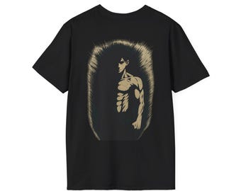 Dark Samurai T-Shirt, Japanischer Krieger Grafik T-Shirt, Streetwear Anime Art