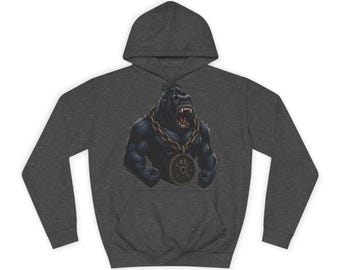 Unleash The Beast-huvtröja | Gorilla Graphic Gym-huvtröja | Fitnesströja