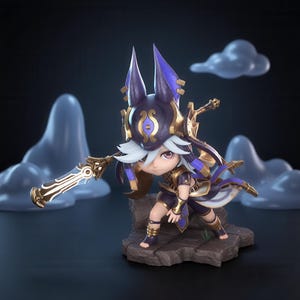 Cyno Genshin Impact STL – Chibi Desert Guardian Collector Figure 3D Print Model