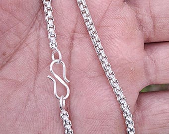 Sterlingzilveren ketting: zilveren armbanden. Sieraden mannen en vrouwen. Cadeau voor moeder.