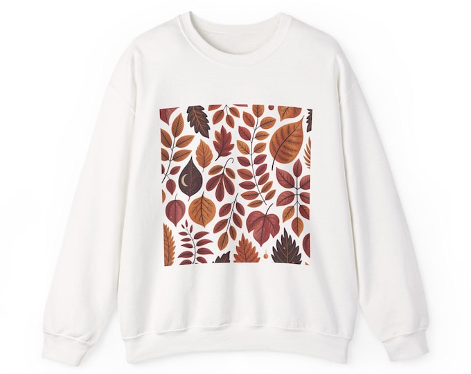Autumn Leaves Sweatshirt: Cozy Fall Pullover, Unisex Crewneck