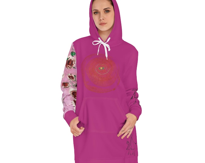 Whimsical Women's Hoodie Dress, All-Over Print, Casual Comfort