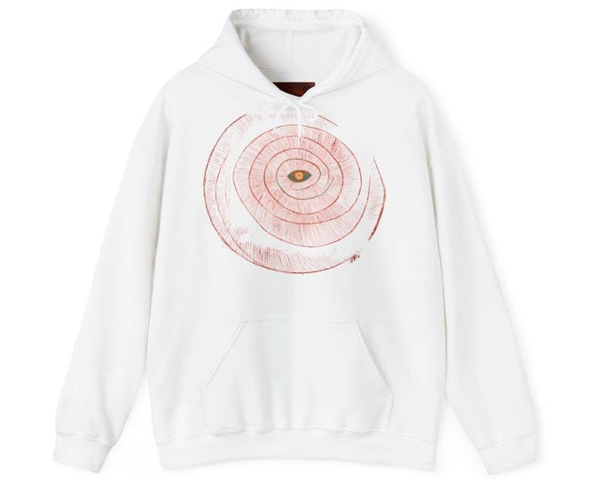 Spiral Eye Art Hoodie - Unisex Cotton-Blend Sweatshirt