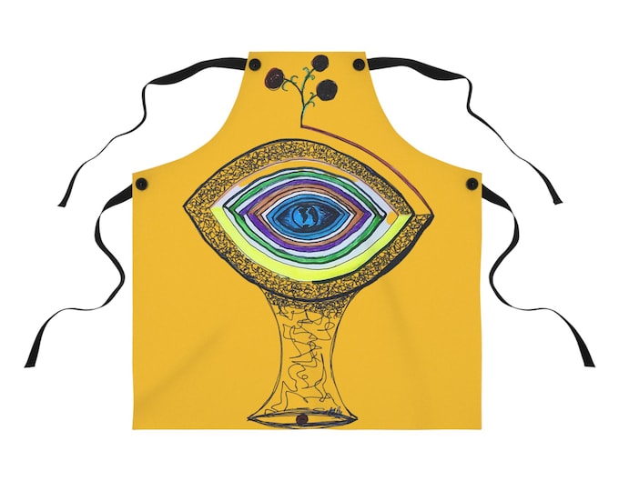 Cosmic Eye Kitchen Apron: Artistic Chef Accessory