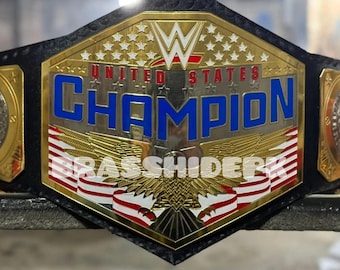 Nuevo cinturón de campeonato de lucha libre de Estados Unidos, réplica del cinturón de título, tamaño adulto.