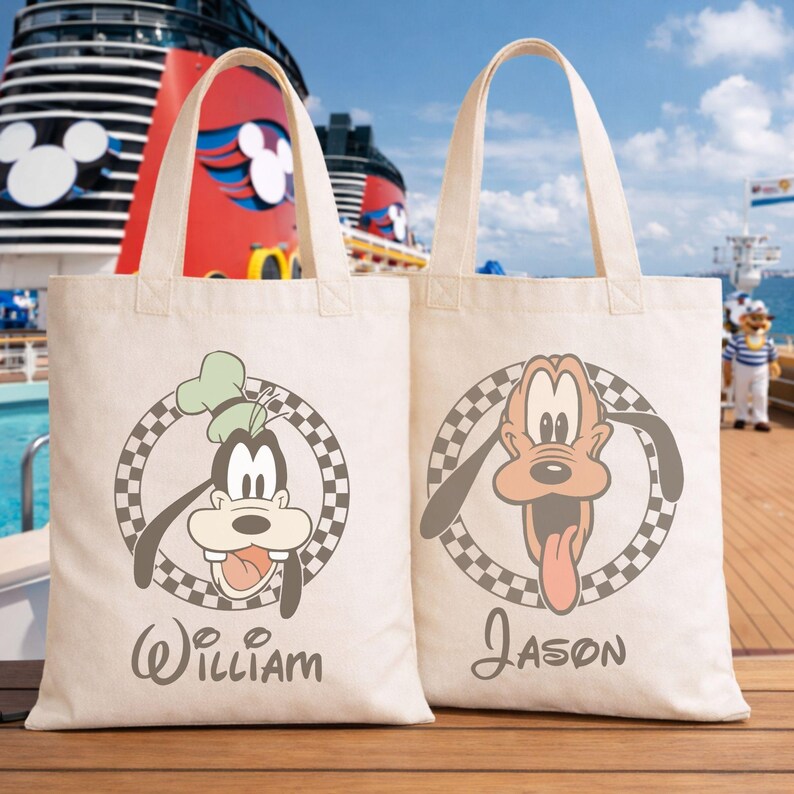 Retro Minnie Mouse Tote Bag, Gift for Mother, Y2k 90s Style Mickey and Friends Tote Bag, Reusable Canvas Bag, Gift for Her immagine 2