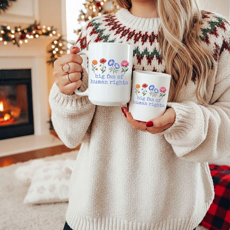 Big Fan of Human Rights Mug, Protest Mug, Political Hot Coffee Cup - Etsy