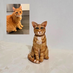 Custom Pet Figurine • Polymer Clay Sculpture of Your Dog or Cat • Personalized Statue • Pet Keepsake