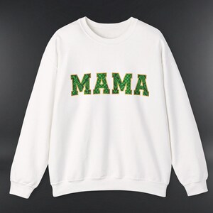 Snakeskin Mama Varsity Crewneck Sweatshirt, Reptile Mom Mother's Day Gift, Snake Owner Funny Pullover, Cold Blooded Mama Sweater