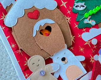Christmas Quiet, Felt Activity Book for Toddlers, Busy Book